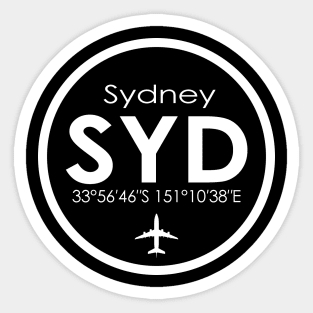 SYD, Sydney Kingsford Smith International Airport Sticker